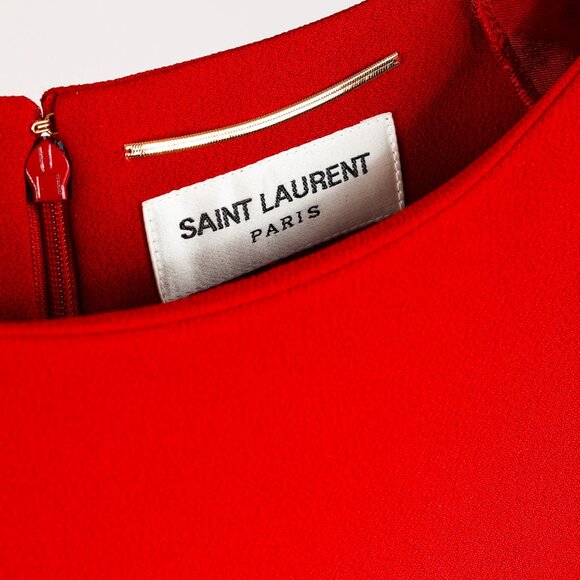 Saint Laurent AW/13 Red Cap-Sleeve Classic Tube Mini Dress - Picture 4 of 10